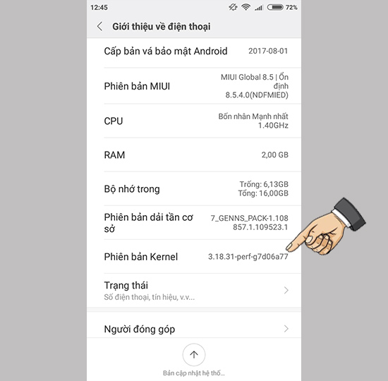 Kích hoạt tính năng